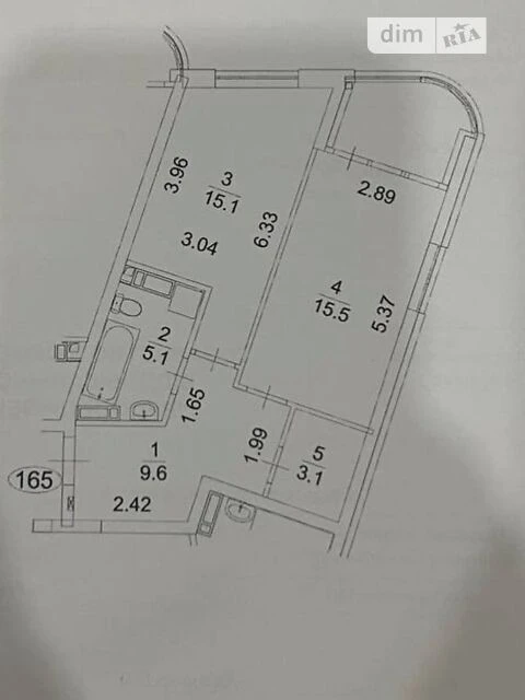 Sale of 1-room apartment 53 sq. m on Dniprovska embankment 17K • ID 346