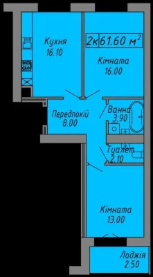 2-кімнатна квартира в центрі, на розтермінування 2 роки
