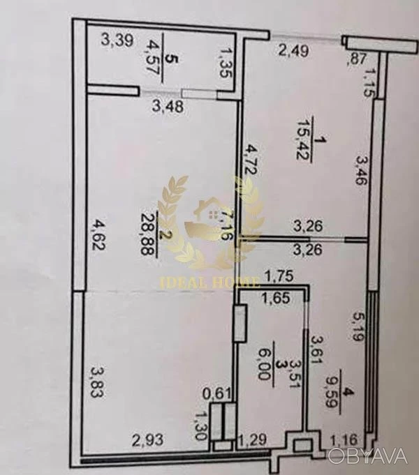 2-room apartment, 64 sq.m.