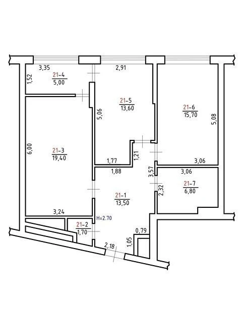 Sale of 2-room apartment 76 sq. m on Dniprovska embankment • ID 3464605