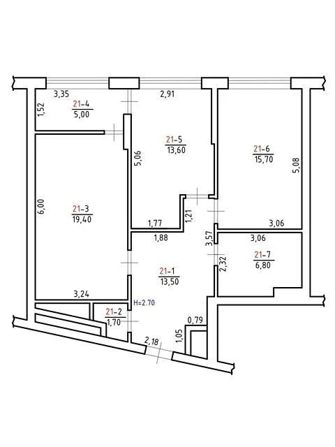 Sale of 2-room apartment 76 sq. m on Dniprovska embankment • ID 3464605