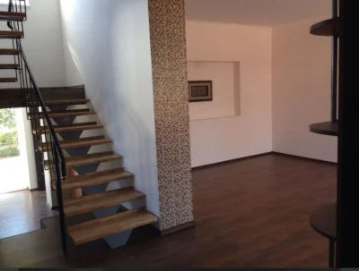 House with plot. Golden slide