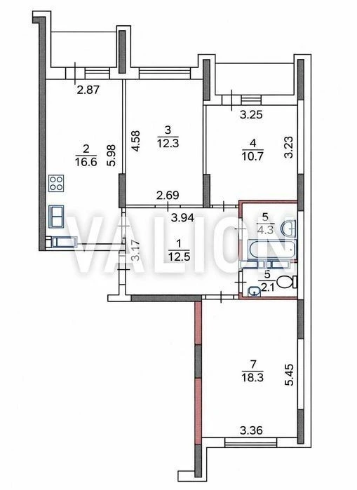 3-room apartment for sale in Medovy residential complex Solomyansky district, No com