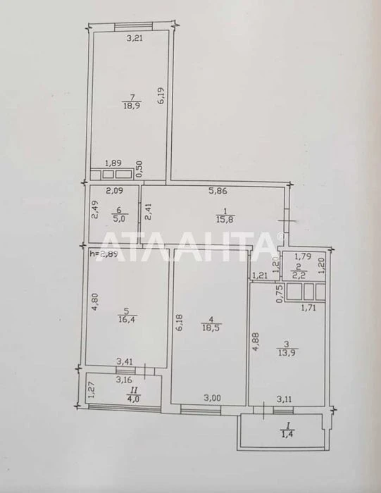 Трехкомнатная квартира в новом доме ЖК "Михайловский город"