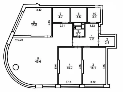 Sale of 3-room apartment 116.4 sq. m on Holosiivskyi Avenue 78/2