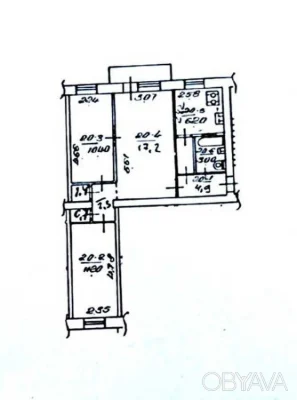 3-room apartment, 58.10 sq.m.