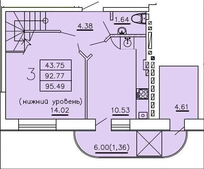 3-ком квартира, газ. котел+ материалы для ремонта, супер цен