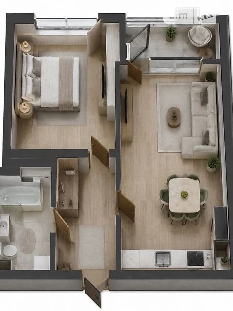 Sale of 1-room apartment 49 sq. m on Oleksandra Olesia 2 street • ID