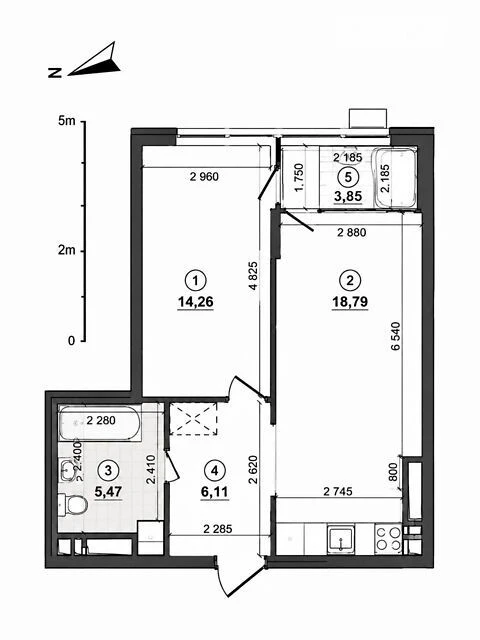 Sale of 1-room apartment 49 sq. m on Oleksandra Olesia 2 street • ID