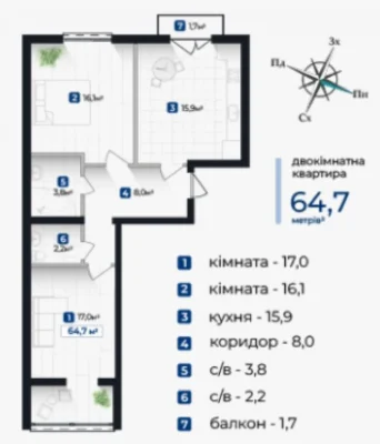 Терміново ДВОкімнатна квартира біля парку | КАСКАД