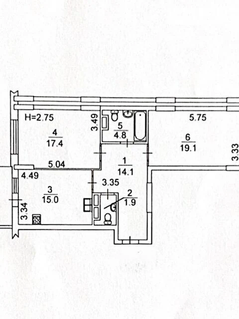 Sale of 2-room apartment 73.8 sq. m. on Andriy Abolmasov St. 7 •