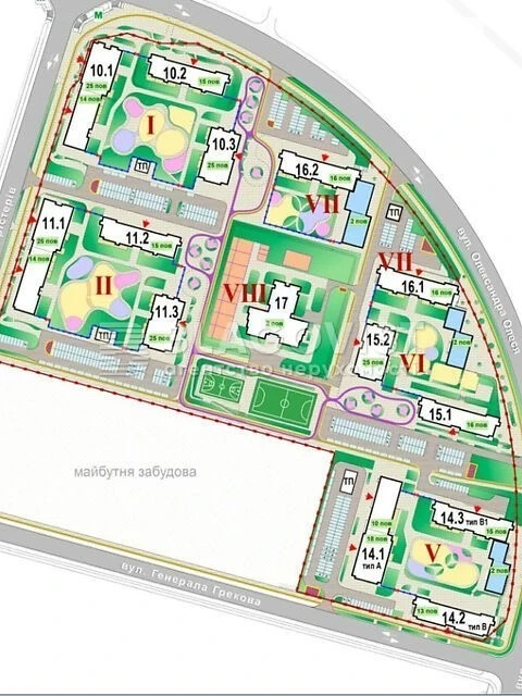 Sale of 1-room apartment 44.1 sq. m. on Generala Grekova 4 • I