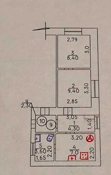 Продажа 2-х комнатной  квартиры (жилкоп) в центре.