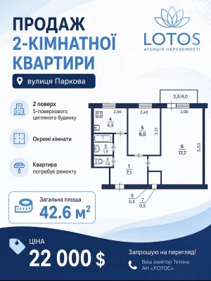 Продаж Квартира ЮТЗ