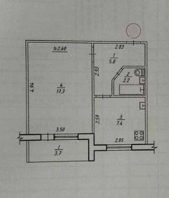 Продаж 1-кімнатної квартири вул. Харківська (зупинка Мʼясоко