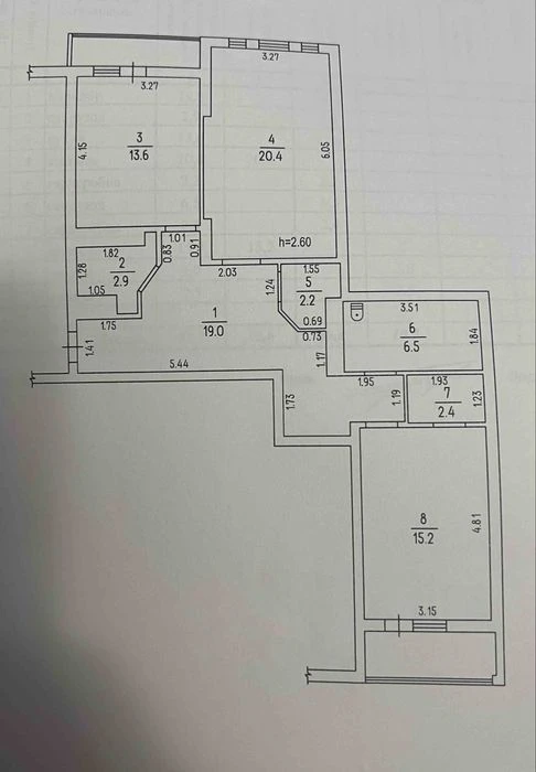 Продам велику 2-кімнатну квартиру в центрі міста