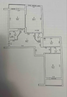 Продам велику 2-кімнатну квартиру в центрі міста