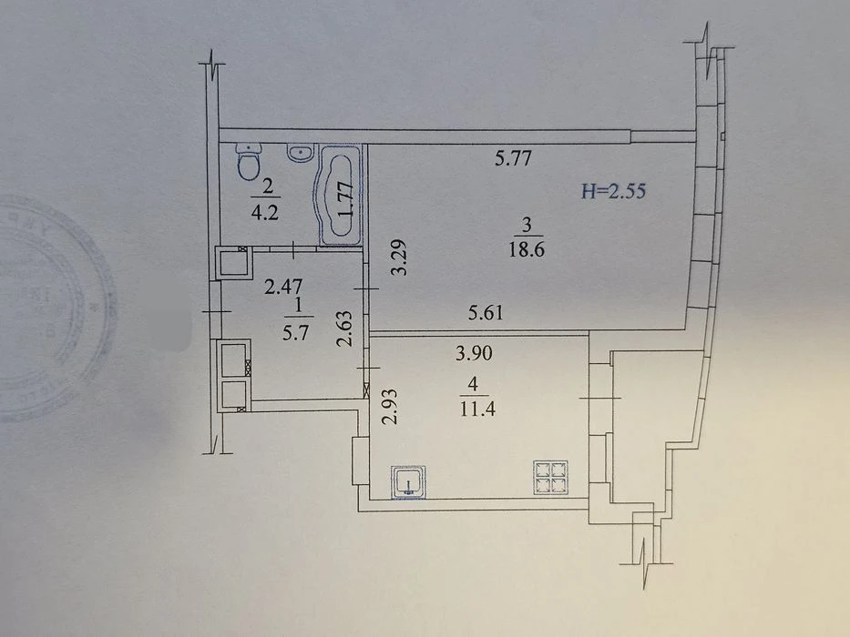 Selling 1-room apartment. Residential complex "Meridian". Gv. Shironintsiv 72.