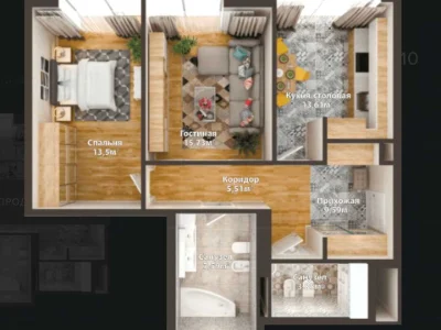 Apartment. Dnipro, Naberezhna Peremohy st.