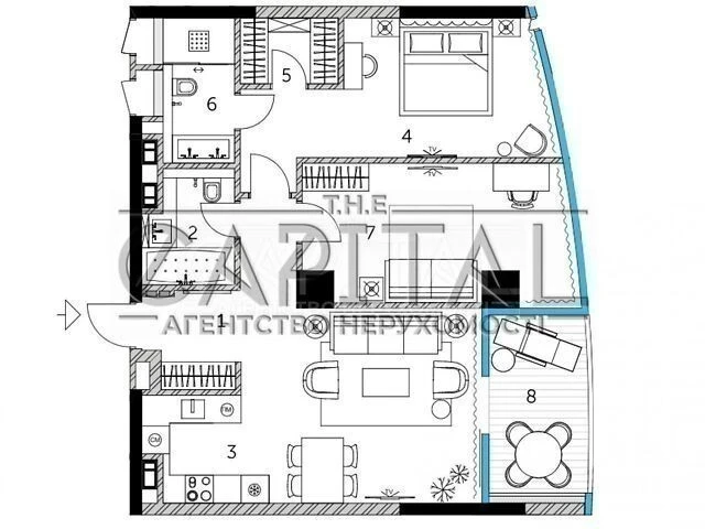 Sale of 2-room apartment 84 sq. m on 12 Ioanna Pavla II st. • ID