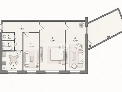 For sale Apartment 339th microdistrict