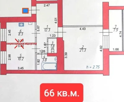Продаж 2-х кімнатна квартира в ЖК Зоряний