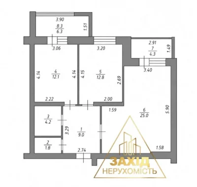 ЄВРОТРІЙКА в Новобудові за СУПЕРЦІНОЮ 1 258 $ / м² неподалік