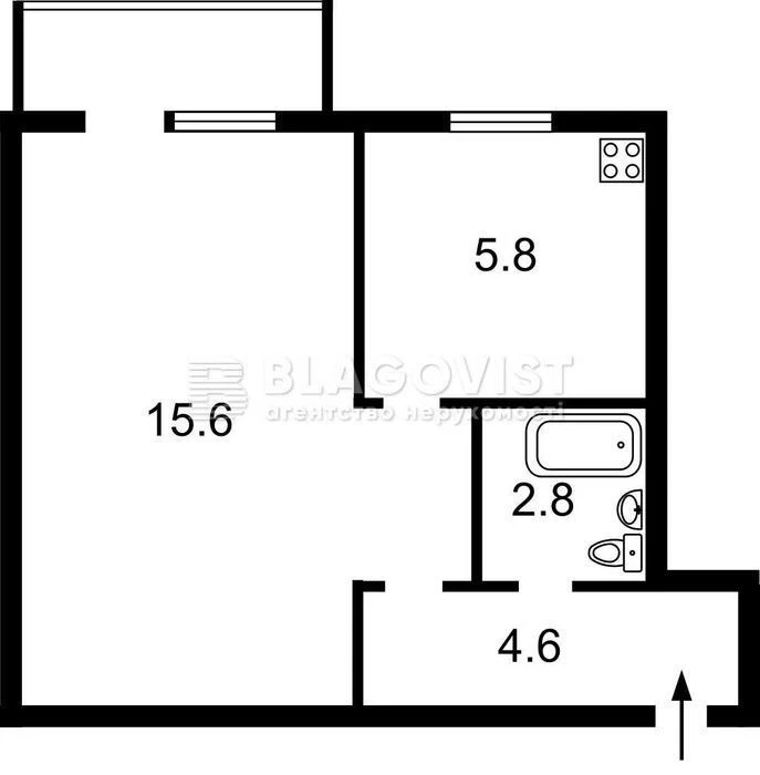 Urgent! Sale of 1-room apartment Olevska 11, residential complex Sosnovy Bir, city.