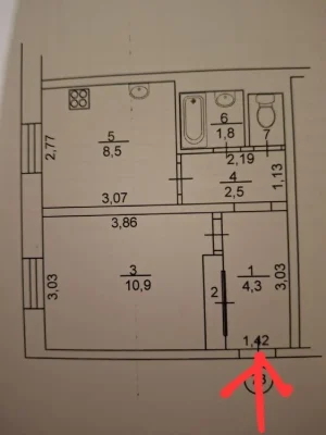 1 поверх.НОВИНКА Продаж гарної  1 кім
