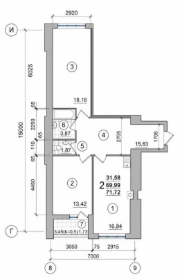 2-кімнатна Новенька 73,8 кв.м Раппопорта 1-ї Танкової бригад