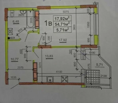 Видова 1-ка в новобудові, 55 кв.м., Жужоми, 1 (п3)