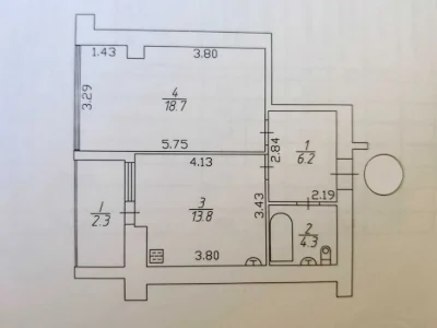 ПРОДАЖ видової 1-кімнатної квартири (45,3 м2) по вул. Незале