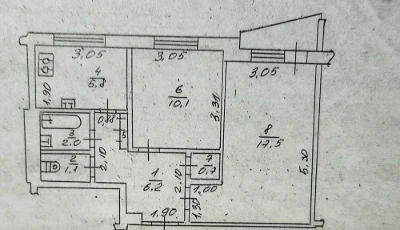 F13m 2 apartment Vostochny metro Industrialnaya st. Mokhnachansk