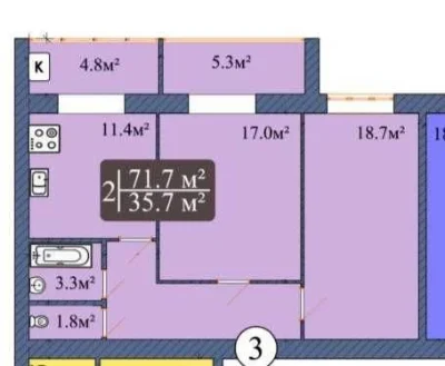 Продам 2-кімнатну квартиру ЖК "Мрія", опалення автономне, ві