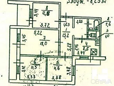 4-room apartment, 87 square meters. m