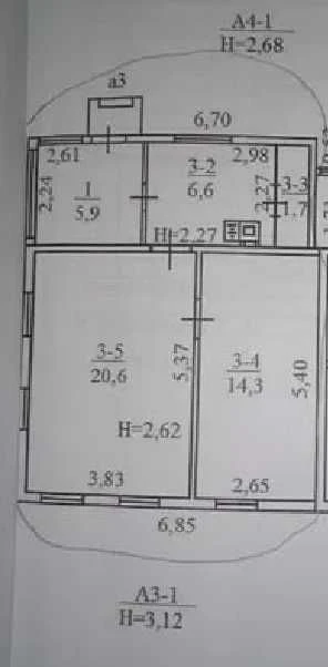 СРОЧНО!Продаю Часть ДомаДом 50м2 Газ, Вода.Елект.ГАРАЖ. Земл
