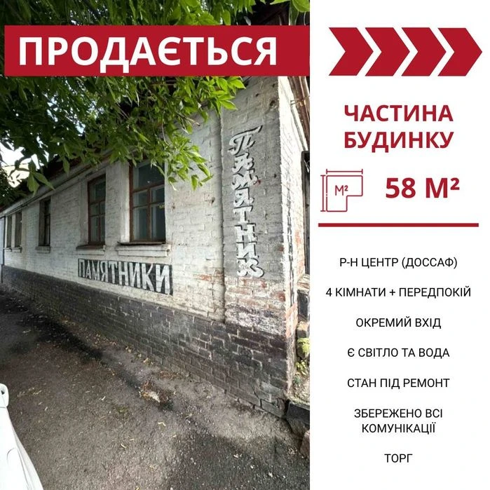 Продається част будинку в Кропивницькому, р-н  (ДОССАФ, вул.