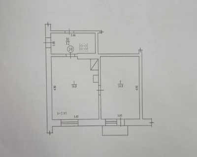 Продаж / 2кімнатна квартира / Центр / Код 8777