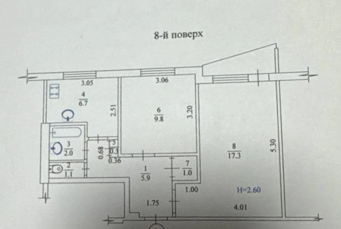 Продам 2х комнатную квартиру.Новые дома, Дворец спорта.