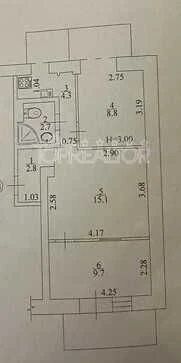 НАУЧНАЯ! 1 мин. Данилевского 20! Продам 3 ком квартиру 48 м2