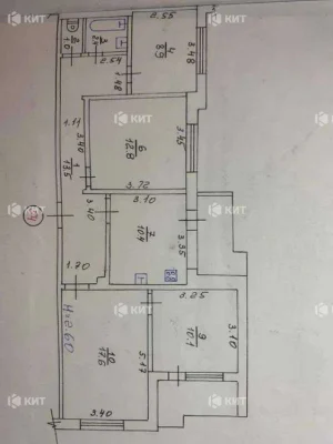 4к. 81м2 Одеська( Одесская, Гагарина, ул. Грозненская 40) 12