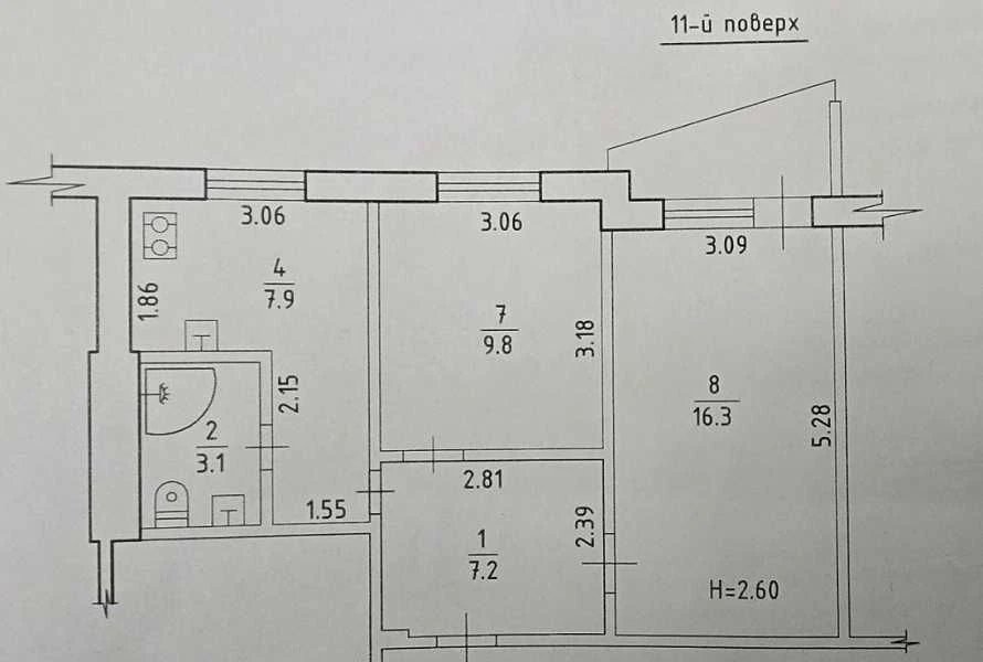 D1H Продам 2-х кімнатну квартиру на вул. Академіка Павлова