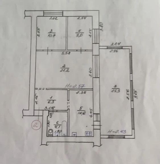 Продам 3-4 к квартиру  87 м2 м. Хол. Гора, Залютино ул. Мура
