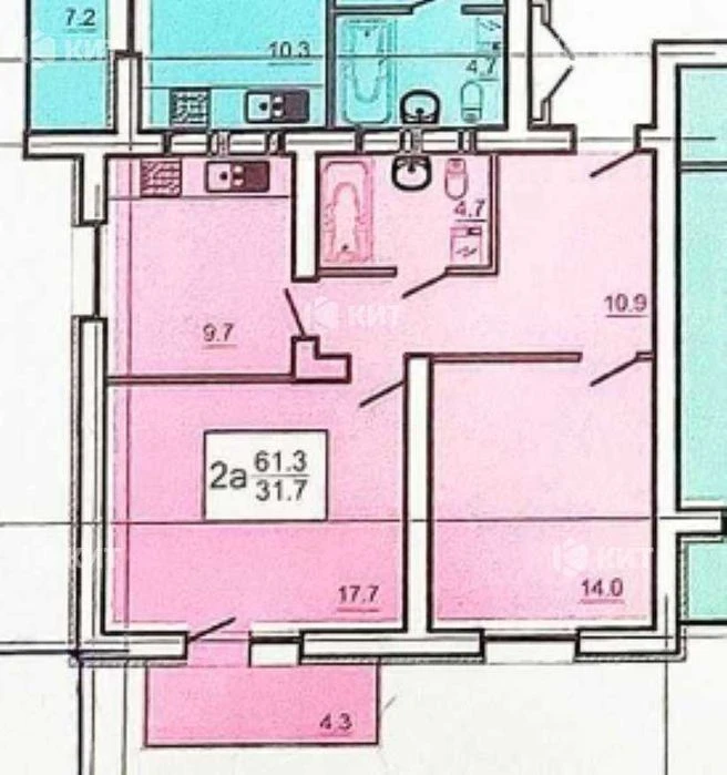 2к.61м2, Салтівка (Салтовка, м. Героев Труда, ЖК Оазис) 1183