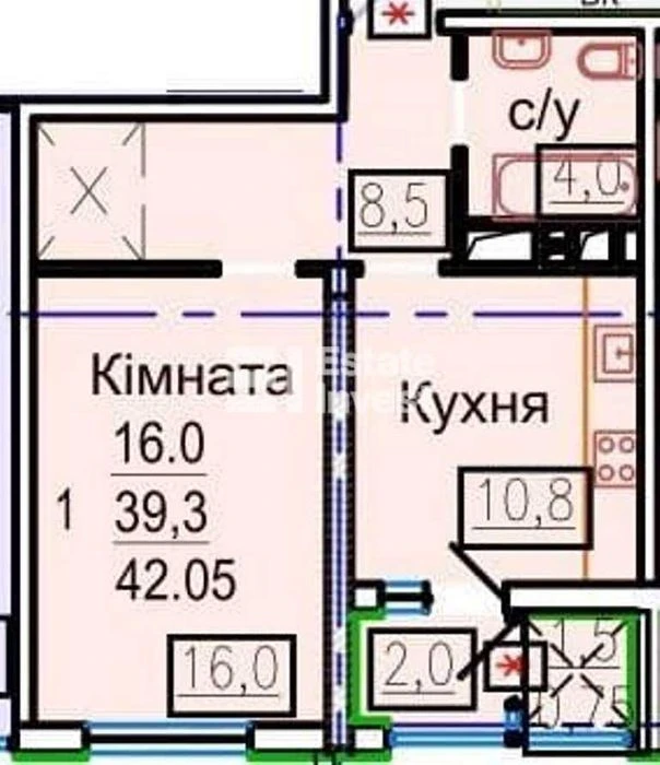 Продам 1 кімн. квартиру на вул. Авіаційна, 39, ЖК Авіаційний