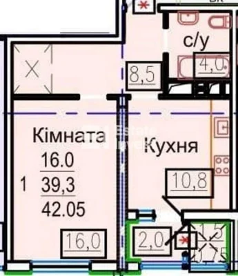 Продам 1 кімн. квартиру на вул. Авіаційна, 39, ЖК Авіаційний