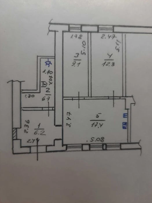 Продам  3 к. квартиру, Центр, пер. Лопанский, Є-сертифікат
