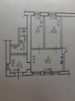 Продам  3 к. квартиру, Центр, пер. Лопанский, Є-сертифікат