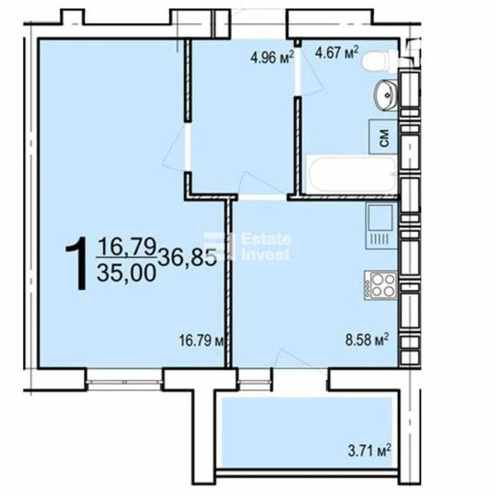 Продам 1 кімн. квартиру на вул. Барабашова, 14Б, ЖК Пташка (