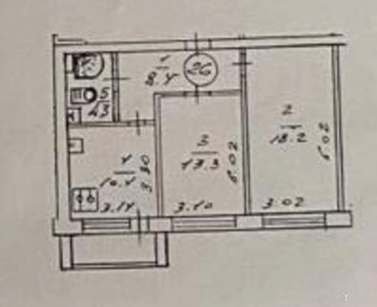 2-комнатная квартира, 56 кв.м